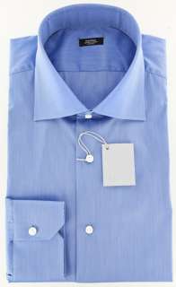 New $325 Barba Napoli Blue Shirt 15/38  