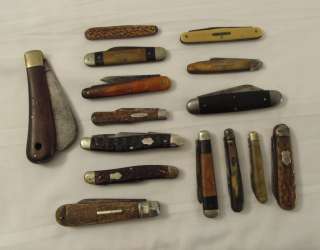 Lot of 15 Old Vintage Pocket Knives  Kabar Case Remington Henckels 