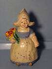 dutch girl holding flowers cast iron bank usa pristine expedited