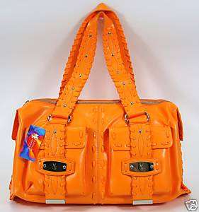 Maggie Sweet Bashful Large Satchel Handbag Orange NWT  