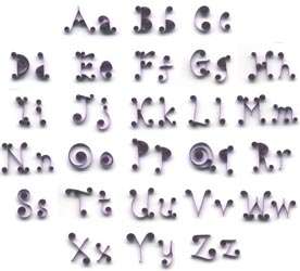 Alphabet Letters Quilling Kit includes Designs, Paper 877055002408 