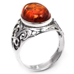   and Sterling Silver Celtic Oval Ring: Ian and Valeri Co.: Jewelry