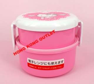 Hello Kitty 2 Tiers Bento Lunch Box Case Sanrio G36b  