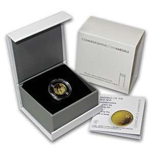   Parting the Red Sea Biblical Art Smallest Gold Coin