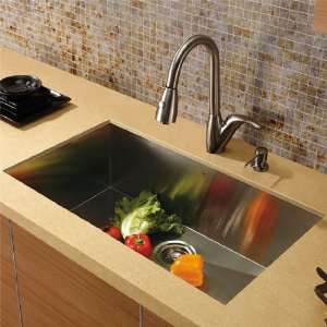  Vigo VG15014 ndermount Stainless Steel Kitchen Sink, Faucet 
