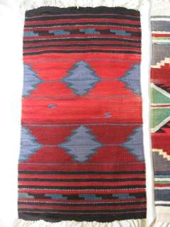 Lot of 2 VTG Southwestern/Navajo design WOOL RUG saddle blankets 
