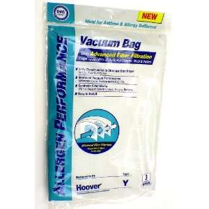  Hoover Y Vacuum Bags ALLERGEN PERFORMANCE HEPA Cloth Bags 