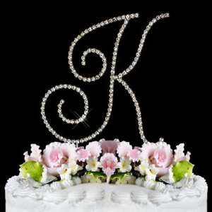   MONOGRAM WEDDING CAKE TOPPER LARGE LETTER K 