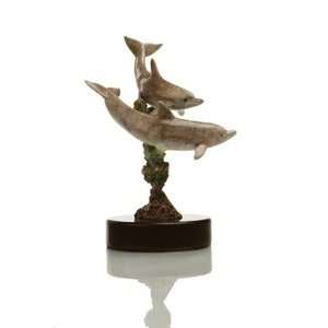   Reef Rangers Double Colored Dolphin Coastal Statue: Kitchen & Dining