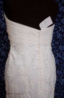 Allure 2302 Ivory Tulle w/ Lace Trumpet Wedding Dress 14 NWOT  