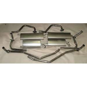 Dual Exhaust System   stainless steel   with 2 mufflers and 2 
