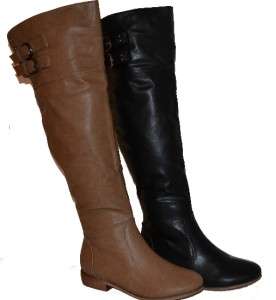  Thigh High Boots, FLATS in BLACK, BROWN, Buckles, FAST SHIP, High 