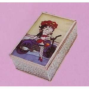  Biker Betty Boop Painted Jewelry Box: Home & Kitchen