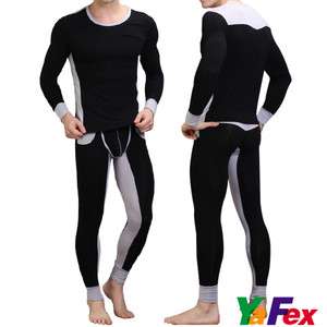 sexy Men 2pcs Modal Thermal underwear Long Johns Set(Pans&T shirt 