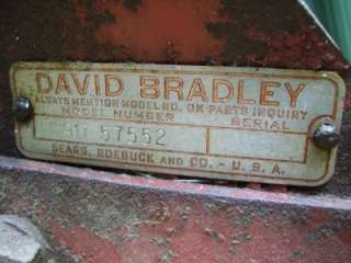 Vtg DAVID BRADLEY PLOW Model #917 57552 Walk Behind or Garden Tractor 