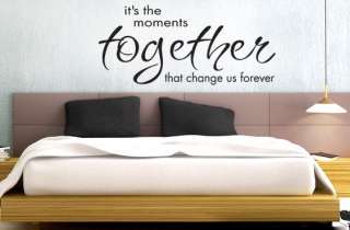 MOMENTS TOGETHER VINYL WALL DECAL BEDROOM DECOR  