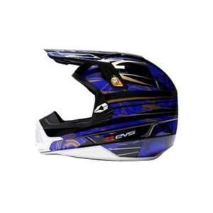  EVS Factor Bullseye Off Road Motorcycle Helmet BLUE/BLACK 