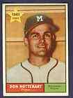 1961 Topps 29 Don Nottebart Milwaukee Braves PSA 8  