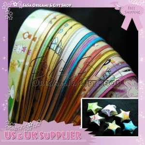 Korean Shiny Glitter Origami Lucky Star Paper #2009  