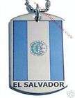 EL SALVADOR Charm Dog Tag DogTag El Salvador FLAG Chain