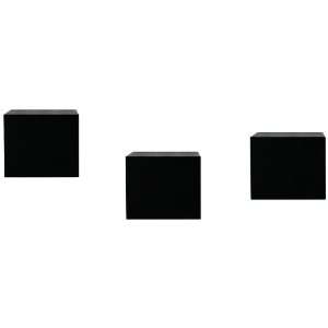  Gallery Solutions Black Block Party Decorative Wall Cubes 
