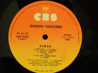 Sandro Giacobbe Bimba Vinyl LP 1977 Sexy cover  