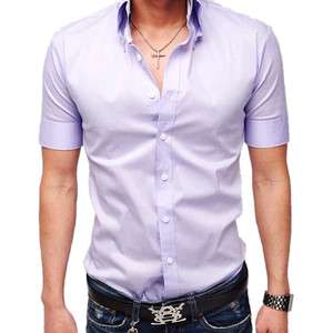 Men’s Casual Slim Dress Button Shirts Summer Wear 3Colors Best 
