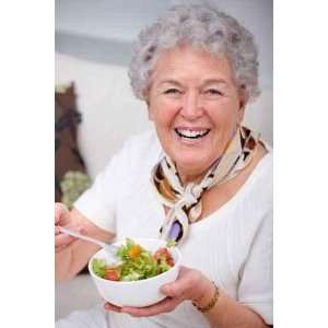  Healthy Lifestyle   Older Woman Eating   Peel and Stick 