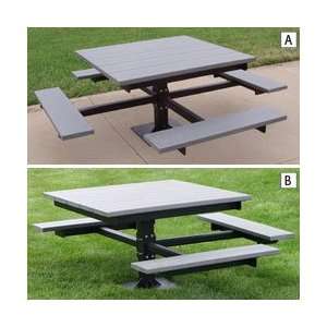 JAYHAWK PLASTICS Outdoor T Tables   Cedar:  Industrial 