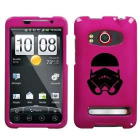  HTC EVO 4G BLACK STORMTROOPER ON A PINK HARD CASE COVER 