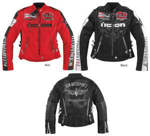 NEW Icon Hella Heartbreaker Womens Motorcycle Jacket w/ Armor Black or 
