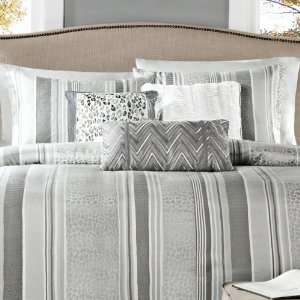  Duvet Set, Lowery 6 Piece   Silver