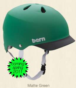 Bern Watts Summer Matte Green Br Thin Shell EPS Helmet  