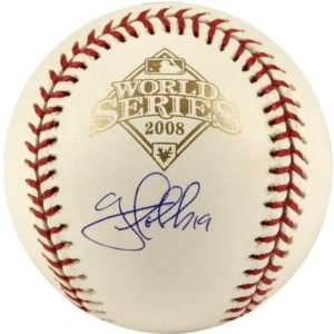 Joe Blanton Autographed Baseball  Details: 2008 World Series Baseball