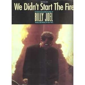    Sheet Music We Didnt Start The Fire Billy Joel 157 