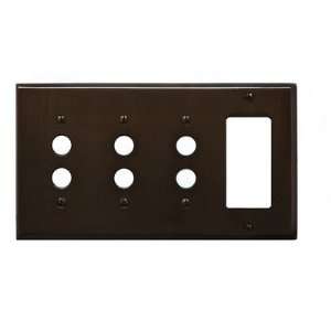   Push Button Switches 1 GFI (Decora) Opening 4 Gang Switch Plate: Home