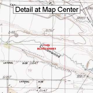 USGS Topographic Quadrangle Map   Cody, Wyoming (Folded/Waterproof 
