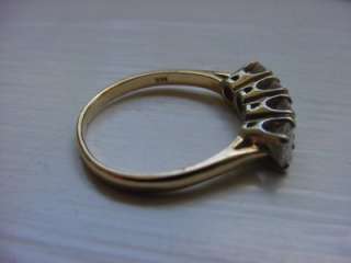 Vintage L. Solid 14k Y. Gold Ring Band Diamonds 1 Carat  