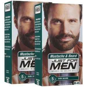  Just For Men Brush In Color Gel, Mustache & Beard, Dark 