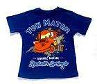 NWT Disney Blue Cotton Cars 2 Tow Mater T Shirt Boys Size Small 5/6