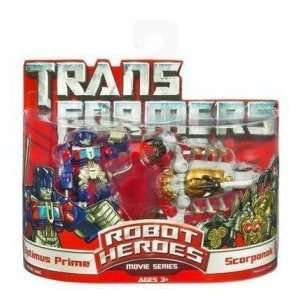   : Transformers Robot Heroes Optimus Prime vs Scorponok: Toys & Games