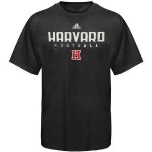  adidas Harvard Crimson Black Sideline T shirt Sports 