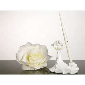   Baby Keepsake: Bride and Groom with Calla Lily Bouquet Pen Set: Baby