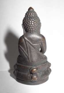 Old Amulet Thai Buddha Phra Kring Bronze (จปร)  