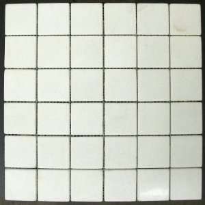  Thassos White 2x2 Square Mosaic Tile Honed   Marble from Greece 