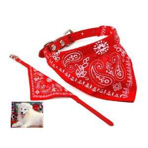  Cute Personalized Pet Dog Bandana Collar S Size in Red 