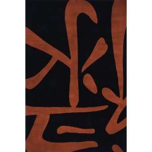  Momeni Koi Black Contemporary 8 x 11 Rug (KO 05): Home 