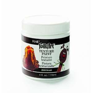    FolkArt 2869 4 Ounce Texture Paint, Brown: Arts, Crafts & Sewing