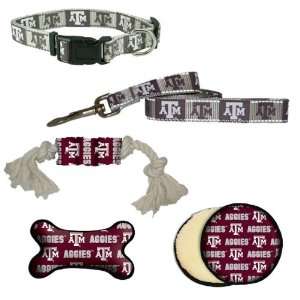  Texas A&M Aggies Dog Collar, Lead, & Toy Gift Set Pet 