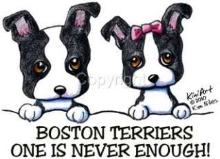 Boston Terriers Tshirts Nightshirts Kiniart dog 7546  
